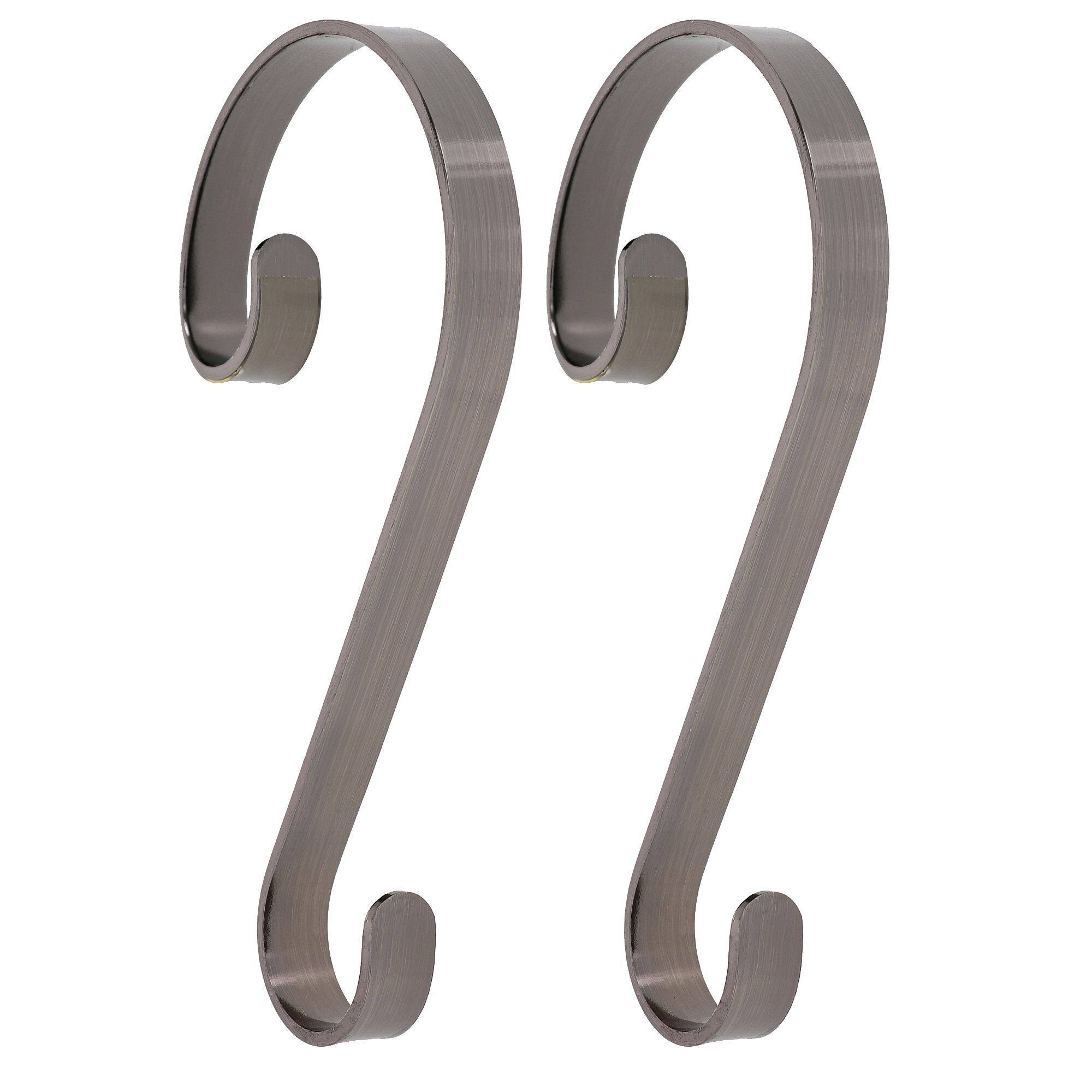 Haute Decor Stocking Scroll® Brushed Nickel Stocking Holders